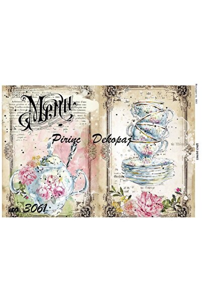 LİNEART ورق ديكوباج نحاسي رقم: 3061 - 29x42 سم