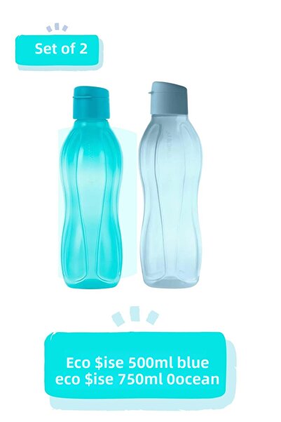 Tupperware Eco Easy Lid Blue 500ml and Ocean 750ml Water Bottle Water Bottle Eco Friendly Water Bottle