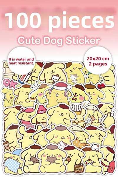 Grafikup Set de 100 de autocolante drăguțe cu câini - Etichetă pentru pix, la...