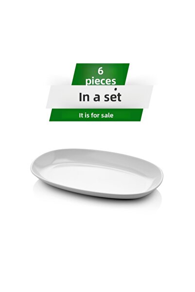 Alezy 608 Göreme Melamine Thermostar Boat Plate 29X17 cm White