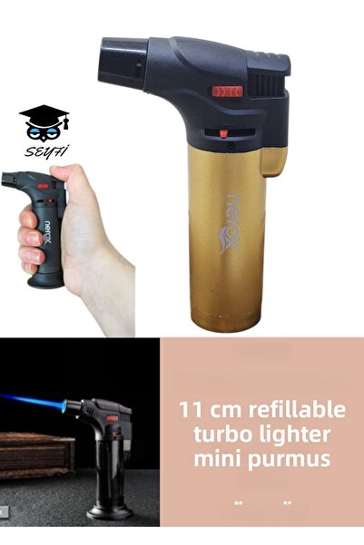 SEYFİKİRTASİYE 11 cm Fillable Turbo Lighter Mini Purple