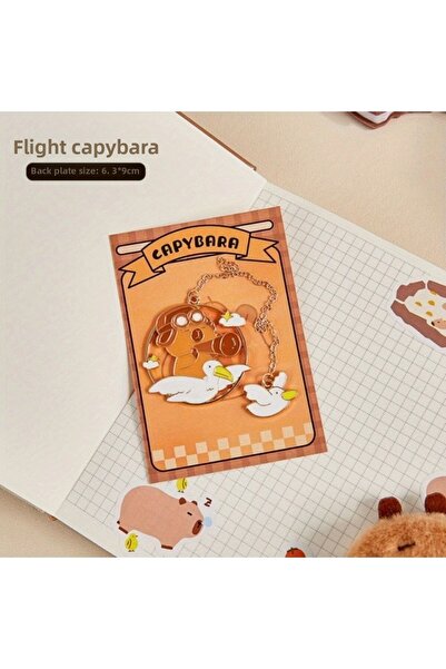 GlassySKY 1 Piece Capybara Metal Bookmark Teacher Student Writer Friend Gift