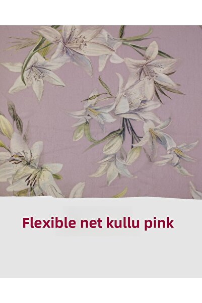 Kumaş Parça Plasă moale roz cenușiu Latime: 150 cm