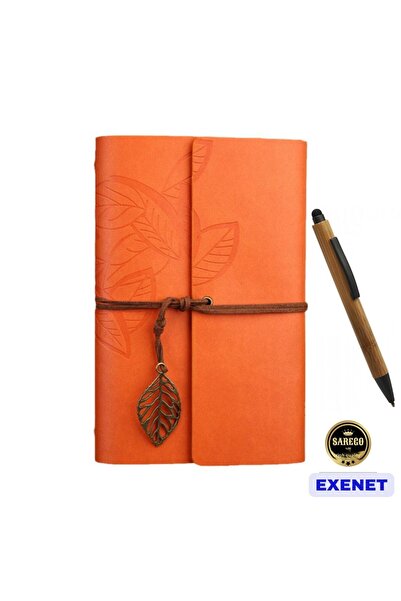 EXENET دفتر ملاحظات عتيق الحنين وقلم حبر جاف من الخيزران - مجموعة VIP مكونة م...