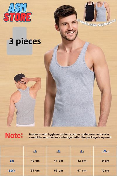 Doruk 3-Piece Doruk Athlete's Undershirt - Fashionable and Comfortable Together