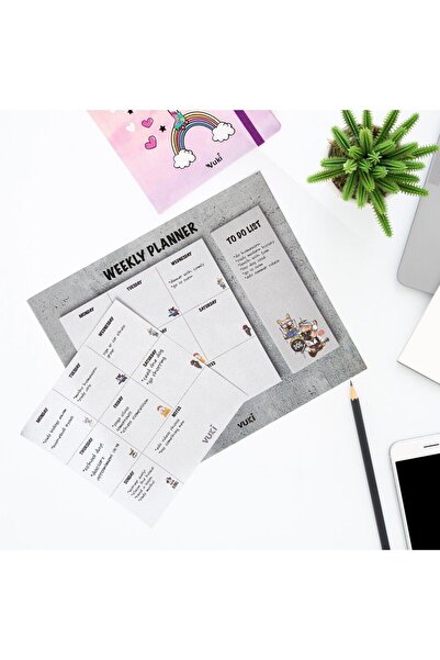 Şeker Ofisi Caiet de planificare săptămânală de birou Model Dog