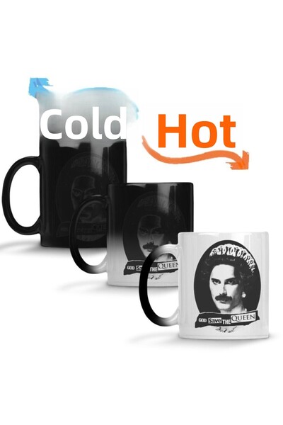 Baskı Dükkanı God Save The Queen 01 Magic Mug Cup Porcelain