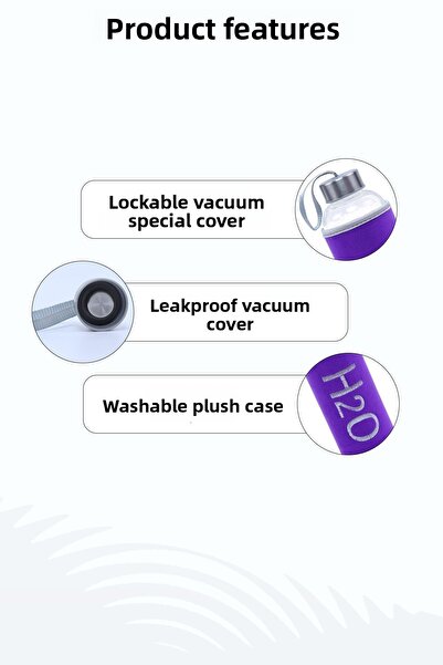 İkon store قارورة زجاجية سعة 600 مل مع علبة أرجوانية