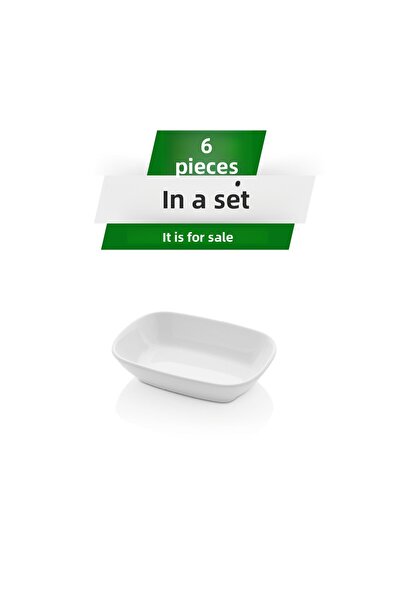 Alezy 577 Göreme Melamine Thermostar Garnish Plate 12X8 cm White