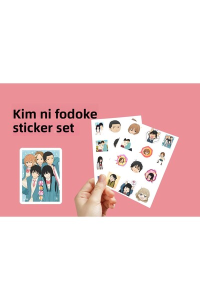 Akumastik Set de autocolante anime Kimi Ni Todoke - 3,5 cm, 24 buc