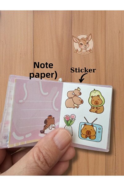 Çınar Kapibara Juicy Glitter Mini Notebook 4.5 cm X 5.5 cm Capybara (Single)