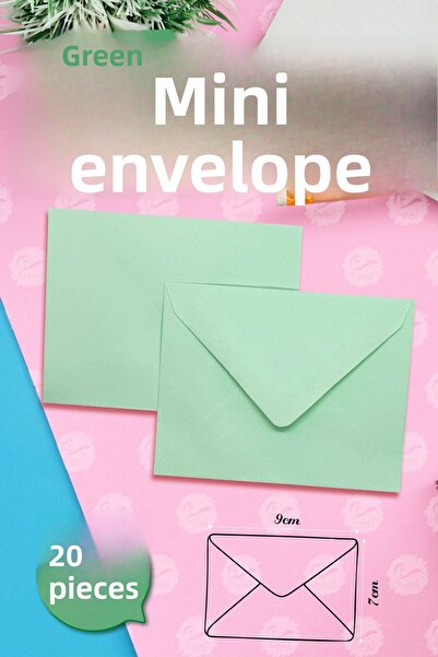 t tuğset etiket Mini Plic Verde 9x7 cm 20 Bucuri