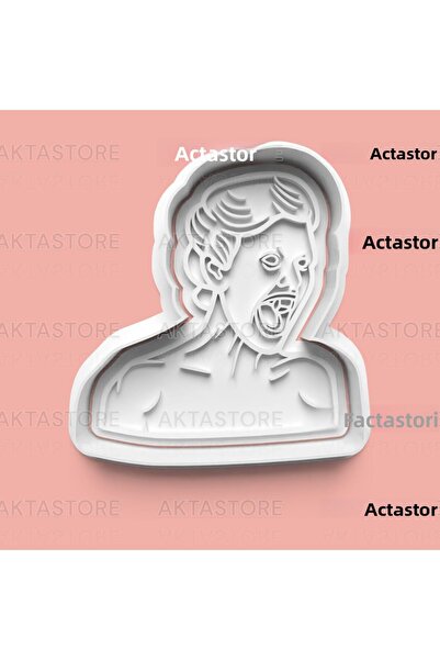 AKTASTORE قالب بسكويت على شكل وجه مخيف وقالب عجينة السكر