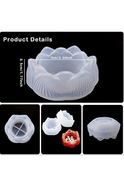 Choice قالب سيليكون لوتس 1 قطعة قوالب سيليكون راتنج زهرة اللوتس DIY لصنع حامل الشموع / حامل شمع الشاي