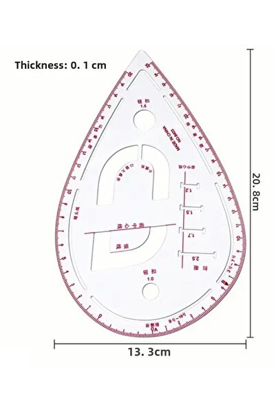 BGA French Sewing Ruler French Fashion Design Ruler Drawing Ruler Set 4 Pcs Set