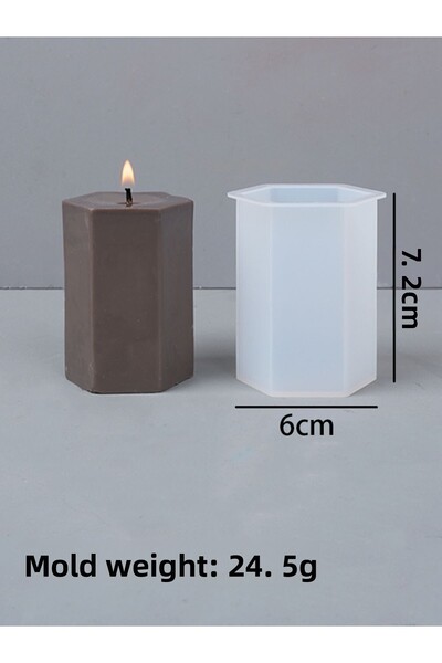 Choice 001 قالب شمعة سيليكون هندسي ثلاثي الأبعاد، قالب صابون أسطواني معطر جدي...