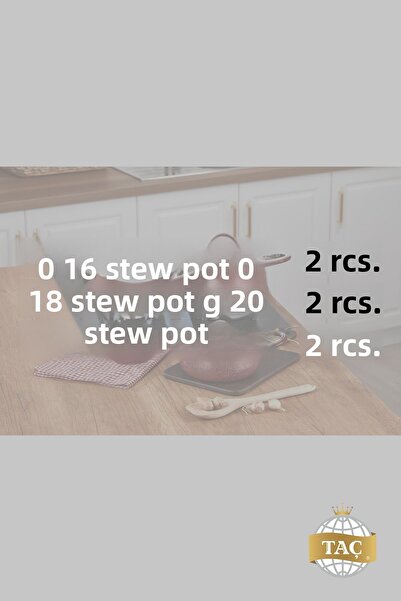 Taç Titan Granite 6 Piece Casserole and Pot Set Red