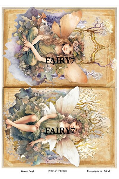 LİNEART Brass Decopaj Fairy7