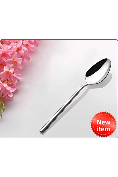 Yüsra Home 12 ملعقة طعام موديل مسطح (ستانلس ستيل)