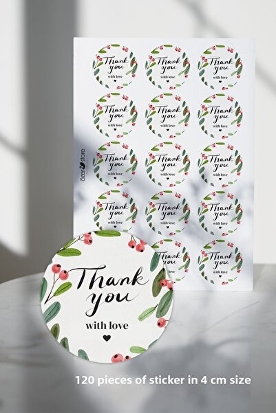 Özer Store 120 buc. Etichetă rotundă adezivă pentru ambalarea produselor, aut...