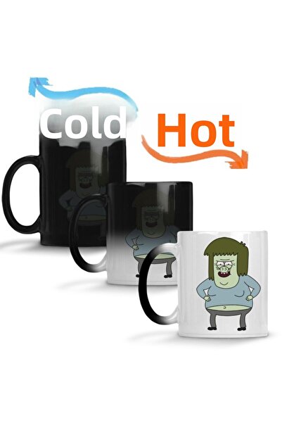 Baskı Dükkanı Muscleman Magic Regular Show Mug كوب بورسلين