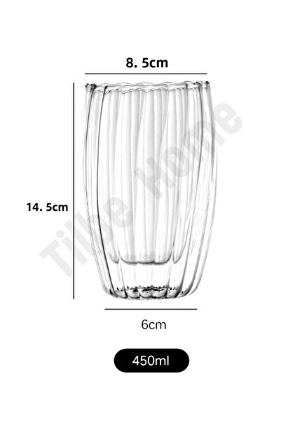 Tilbe Home Twisted Origami Style Borosilicate Glass Cup Tea Milk Coffee Cup Hot Cold Presentation Cup 450ml