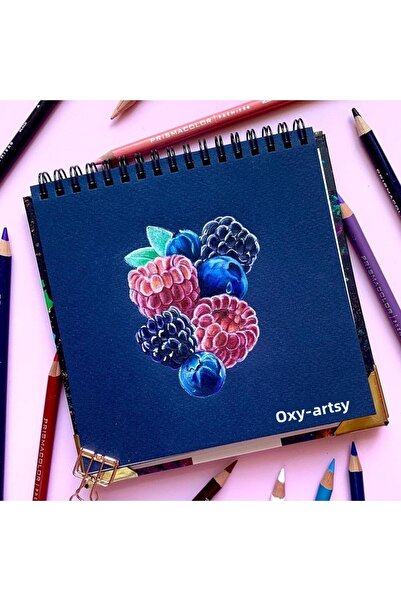 Poli Art Design كراسة رسم باستيل ذات مظهر مربع مقاس 15 × 15 سم - مزيج من الور...