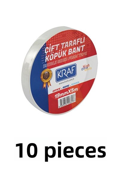 KRAF 10 bucăți 19 mm x 5 metri bandă de spumă cu două fețe