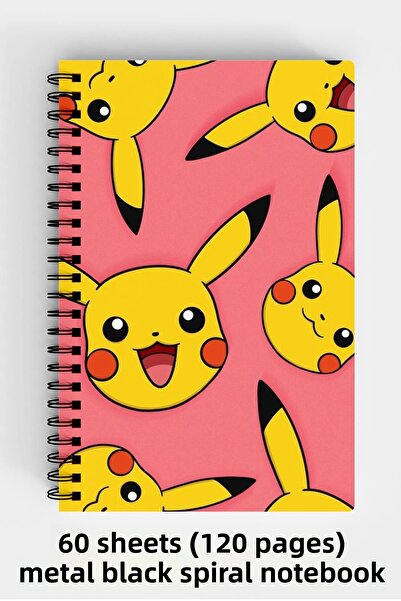 Anime Marketi بوكيمون بيكاتشو تحت عنوان A5 دوامة الغلاف الصلب دفتر 120 ورقة