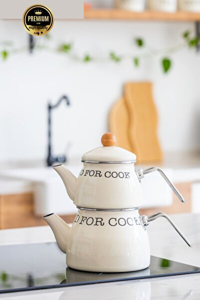 NEWNOW مجموعة إبريق الشاي المطلي بالمينا من نيفا