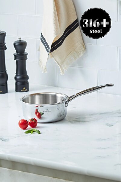 Karaca 3 طبقات Powersteel 316 قاعدة حث فولاذية على شكل قرص العسل وعاء الحليب/...