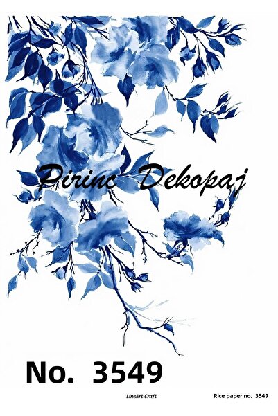 LİNEART Brass Decopage Paper La-3549