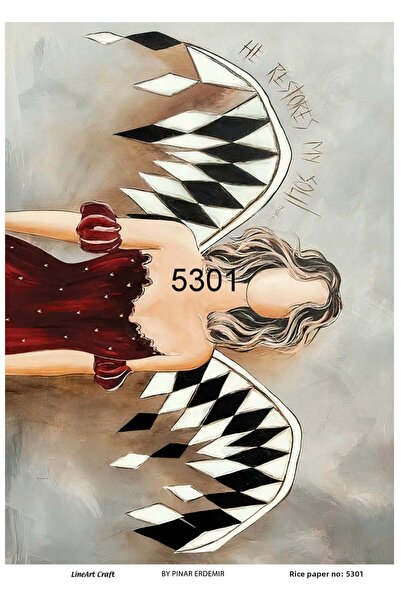 LİNEART ورق ديكوباج نحاسي Lineart رقم: L5301 - 29x42 سم