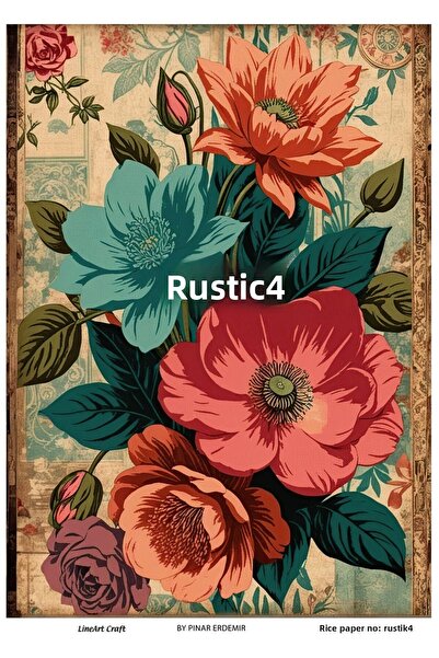 LİNEART ورق تزيين نحاسي من سلسلة ريفية مقاس 29 × 42 سم رقم: RSTK4