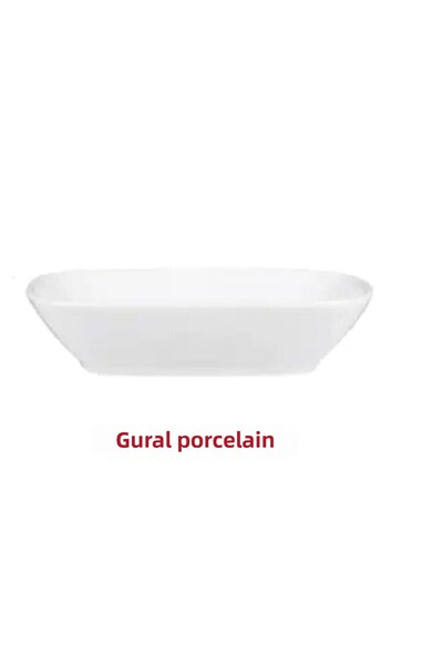 Güral بورسلين Eo14kr طبق قارب مربع 14 سم - 12 قطعة