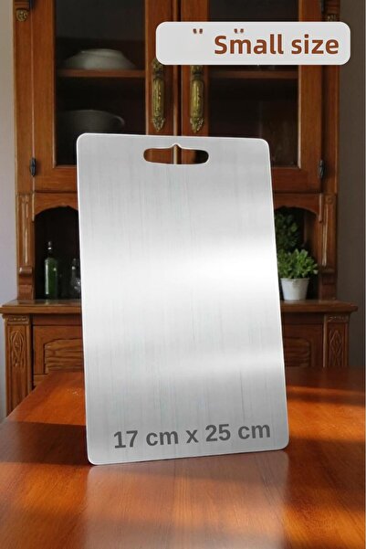 ONYS لوح تقطيع من الفولاذ المقاوم للصدأ - حجم صغير - مجموعة لوح تقطيع مضاد لل...