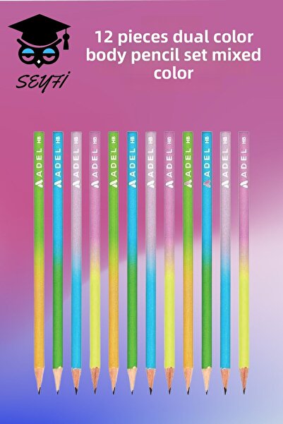 SEYFİKİRTASİYE 12 PIECES MASH CLASSIC COLORS LEAD PENCIL SET MIXED COLOR