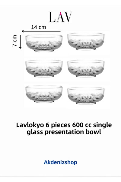 LAV 6 Pcs 600 Cc Presentation Bowl