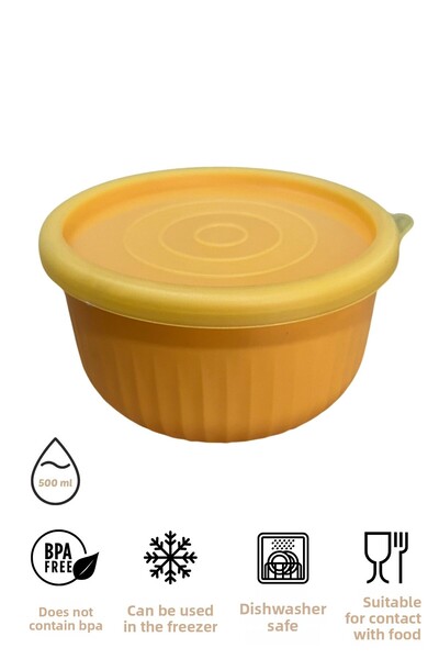 EVLE Vipahmet 0.50 Lt Yellow Vacuum Storage Container