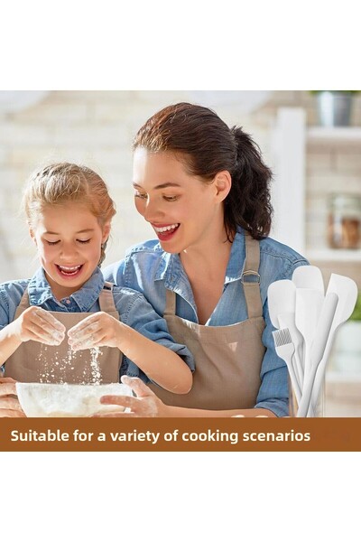 afifehome High Heat Resistant 6-Piece Silicone Spatula Set - Bpa Free Cooking Product