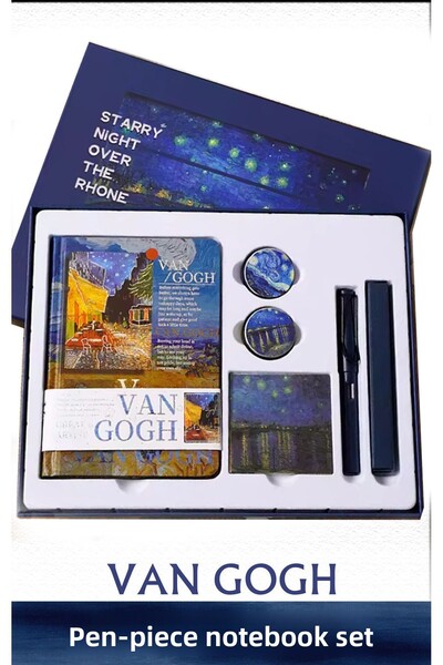 Vox Art Van Gogh Blue Notebook Pen Set