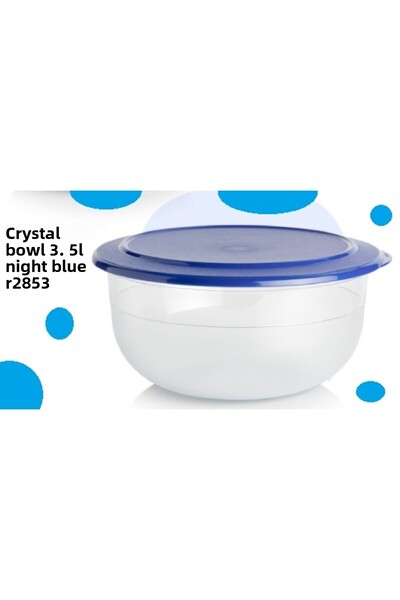 Tupperware Night Blue Crystal Bowl Storage Container - 3.5L