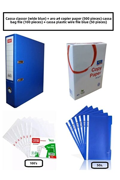 Cassa Filing Set (Folder + Copypaper + Pls. Wire File + Bag File)