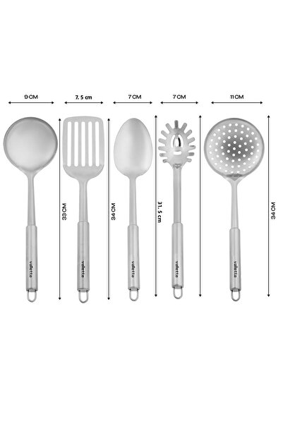 valletta 5 Piece Peligrosa Stainless Steel Serving Set