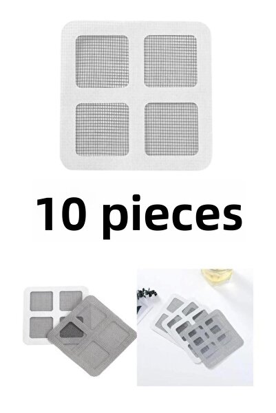 Tiesa Home 10 Pcs Adhesive Bathroom Drain Protector Hair Collector Insect Str...