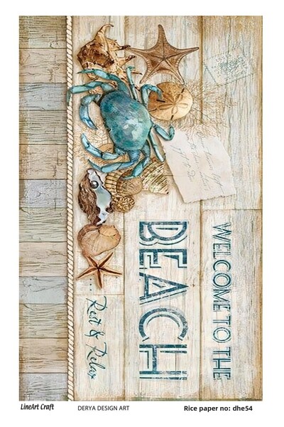 LİNEART ورق ديكوباج نحاسي رقم: DHE54- 29X42 سم