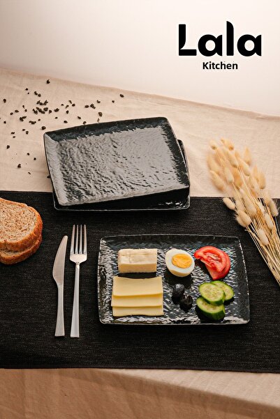 Lala Mutfak Belen Presentation Plate 3 Pcs (23X18 cm) - Pastry, Cake and Serving Plate