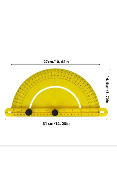 BGA 0-180 Degree Adjustable Protractor Angle Finder Miter Ruler