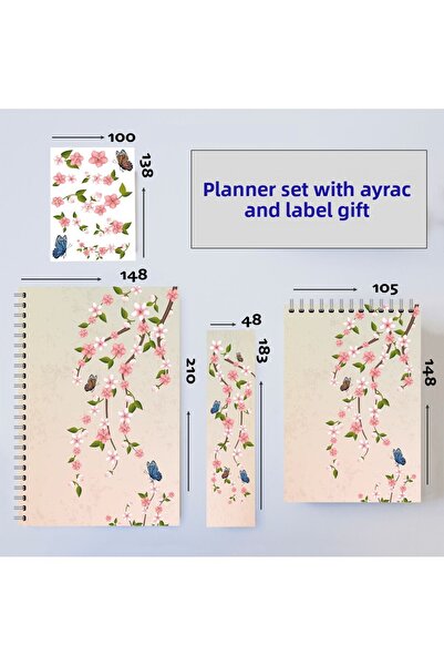 BULUT DİJİTAL مجموعة دفتر التخطيط هدية الإشارة والملصق