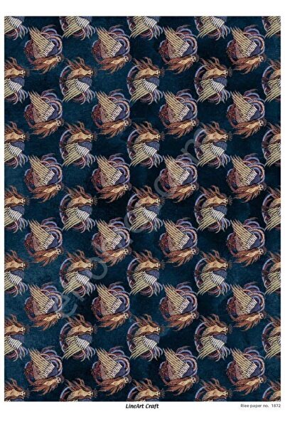 ehobici Lineart Brass Decopage Paper Model - 1872